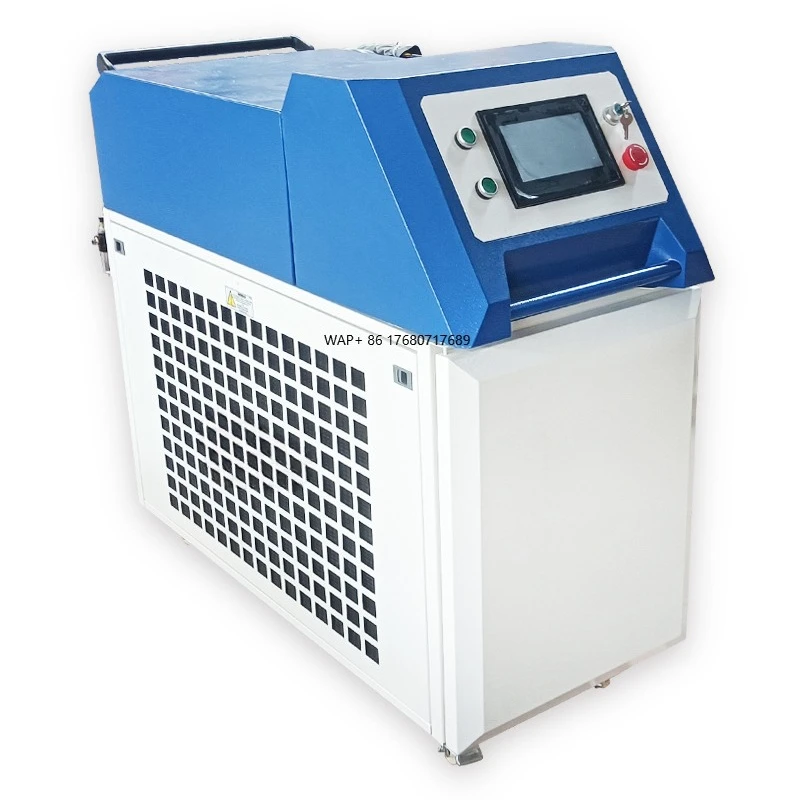 Mesin Pembersih Mini Portabel 3kw 3000w Kabel Serat 20m Penghilang Cat Debu Minyak Karat Peralatan Industri