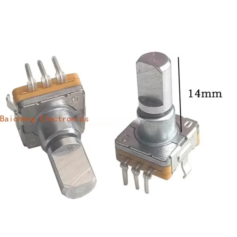 10PCS EC11 encoder rotation smooth no step encoder switch 14mm half axis audio potentiometer