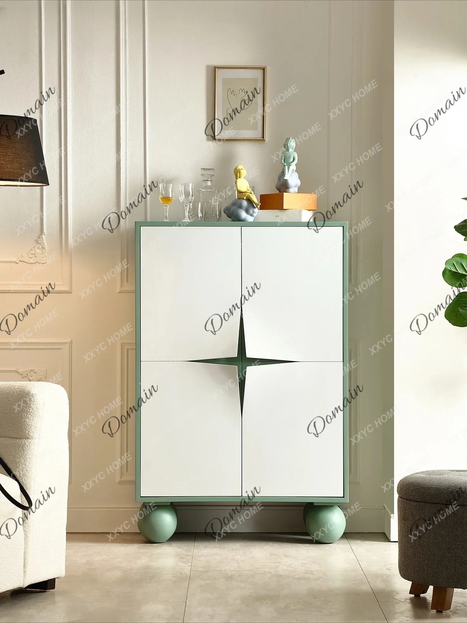 RPS XX  simple multi-functional cabinet petal decoration cabinet against the wall original design household locker H