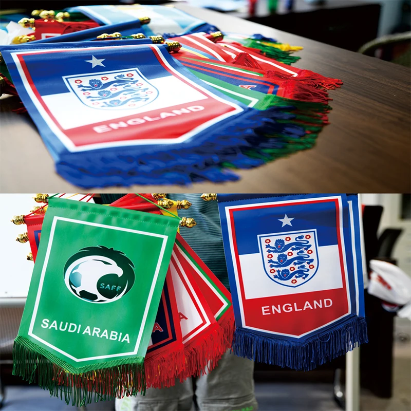 Square Football Team Flag Custom Logo  Customized Exchange  Pennant Hanging   banner