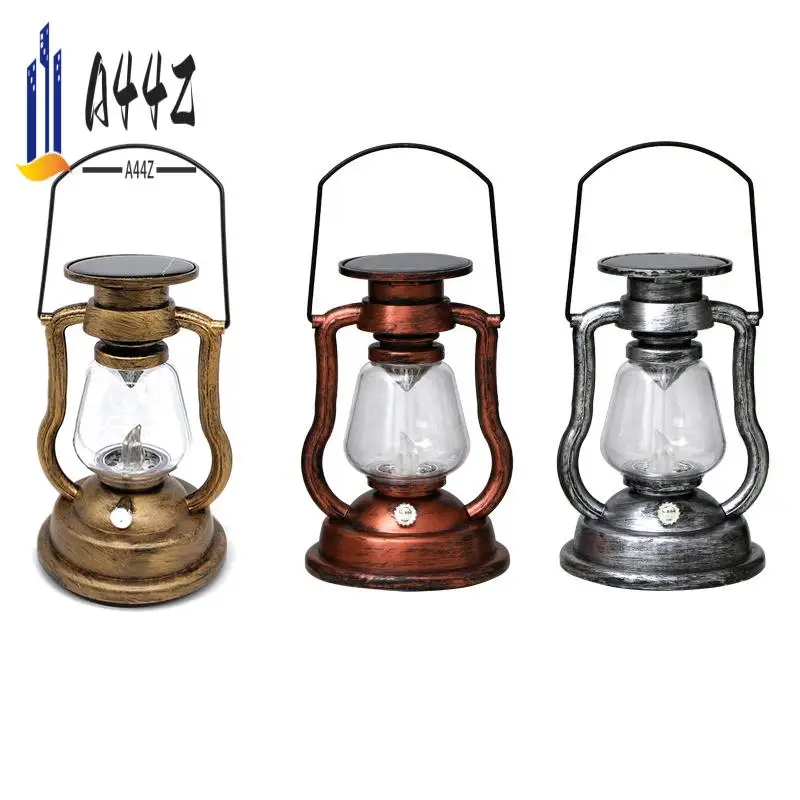 

A44Z-Retro солнечные подвесные свечи, светодиоды, масляная лампа, мерцающий беспламенный солнечный фонарь, уличное освещение для сада и двора