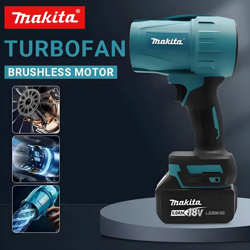 

Brushless Turbo Jet Fan for Makita 18V Battery 30000RPM Cordless Electric Air Blower Violent Handheld Power Tool (No Battery)
