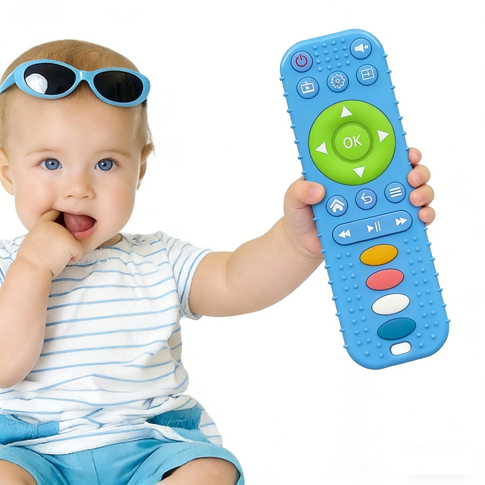 Soft Silicone Teether in Remote Control Shape for Babies Relieves Teething Discomfort Ideal Baby Mouth Care Accessory