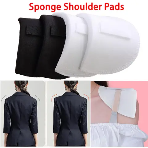 1 Pair Sponge Shoulder Pads Sewing Set-in Shoulder Pads For Women Men Jacket Blazer T-Shirt Clothing Garment Accessories