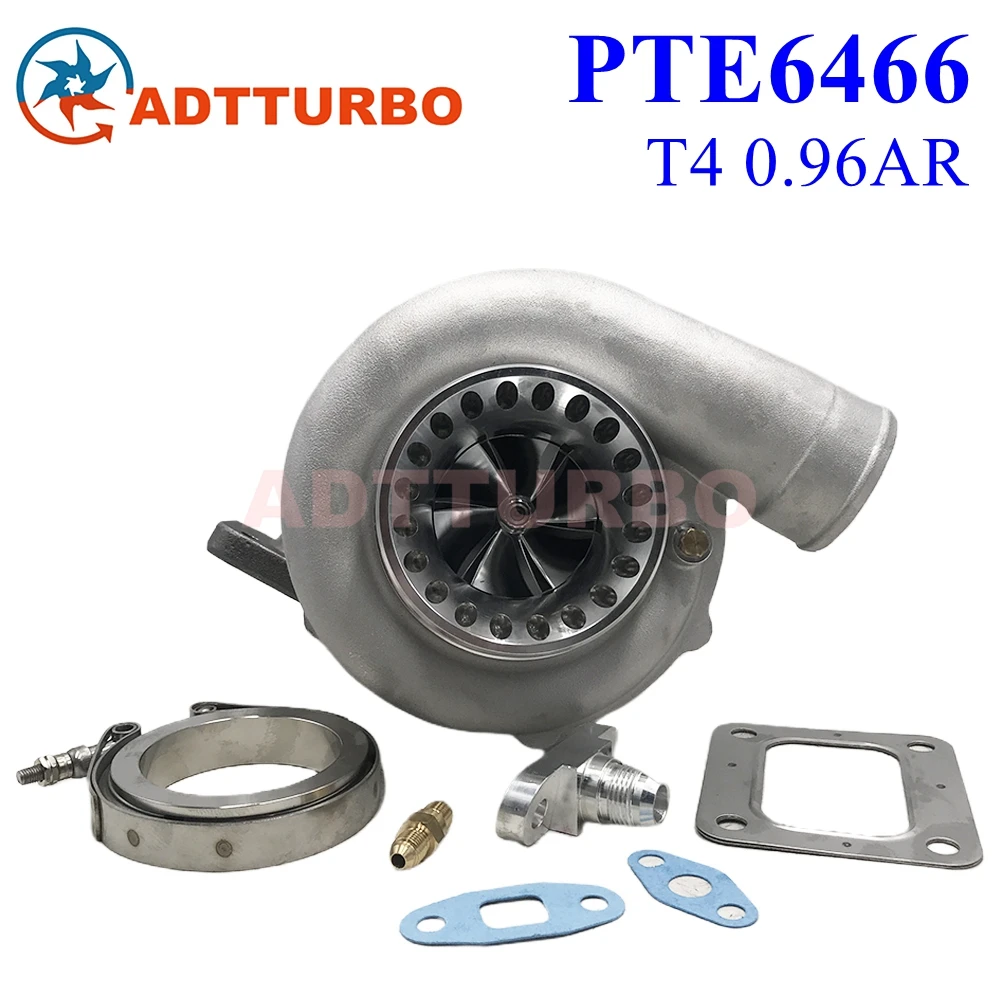 PTE6466 Gen2 PTE 6466 Ceramic Dual Ball Bearing Turbo 900 HP T4 Vband 0.96AR For Precision Turbo