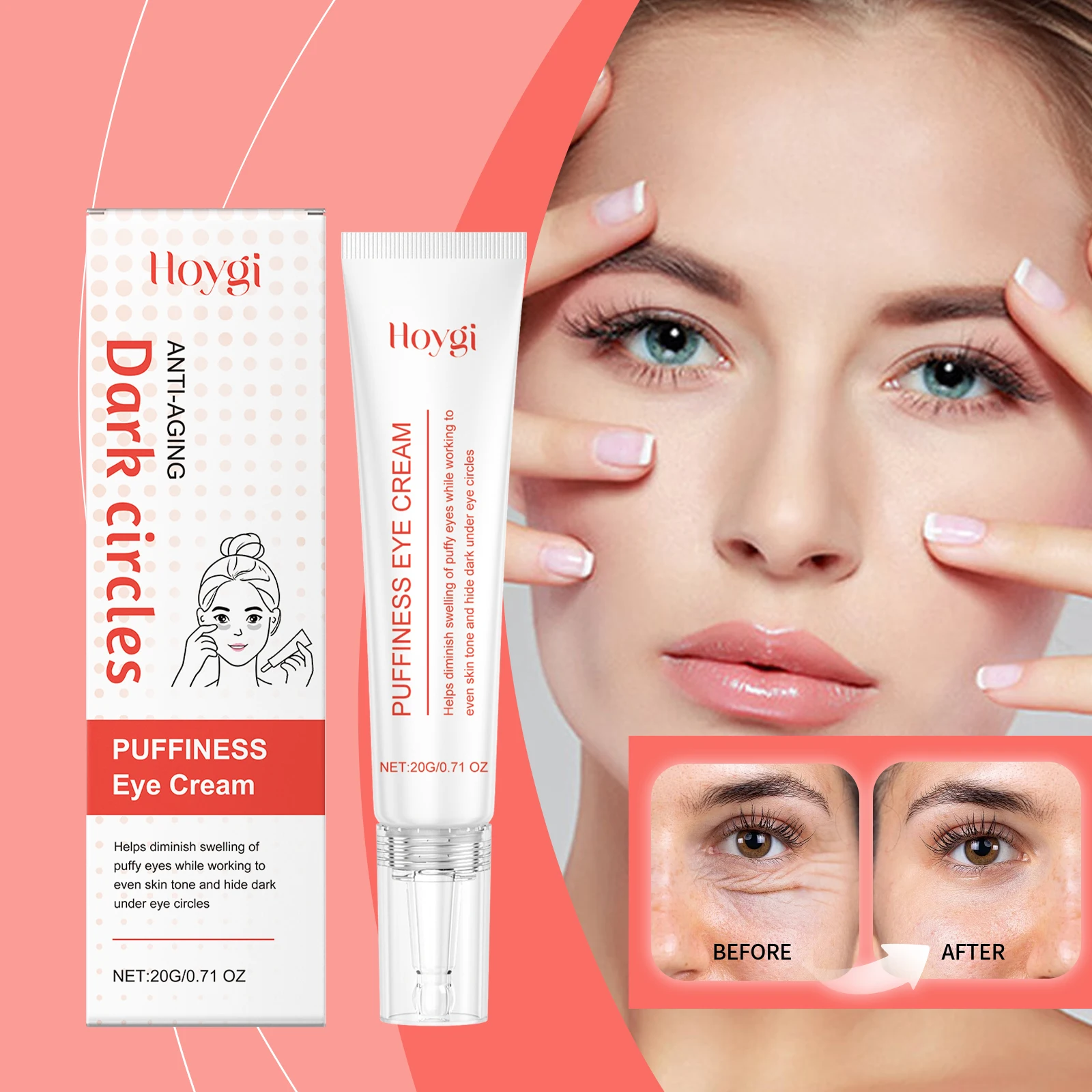 "파크 서클 퍼피니스 아이 크림 – 다크서클 & 언더 아이 트리트먼트, 데퍼핑 아이 크림 포 백, 브라이트닝 포뮬러, 20g