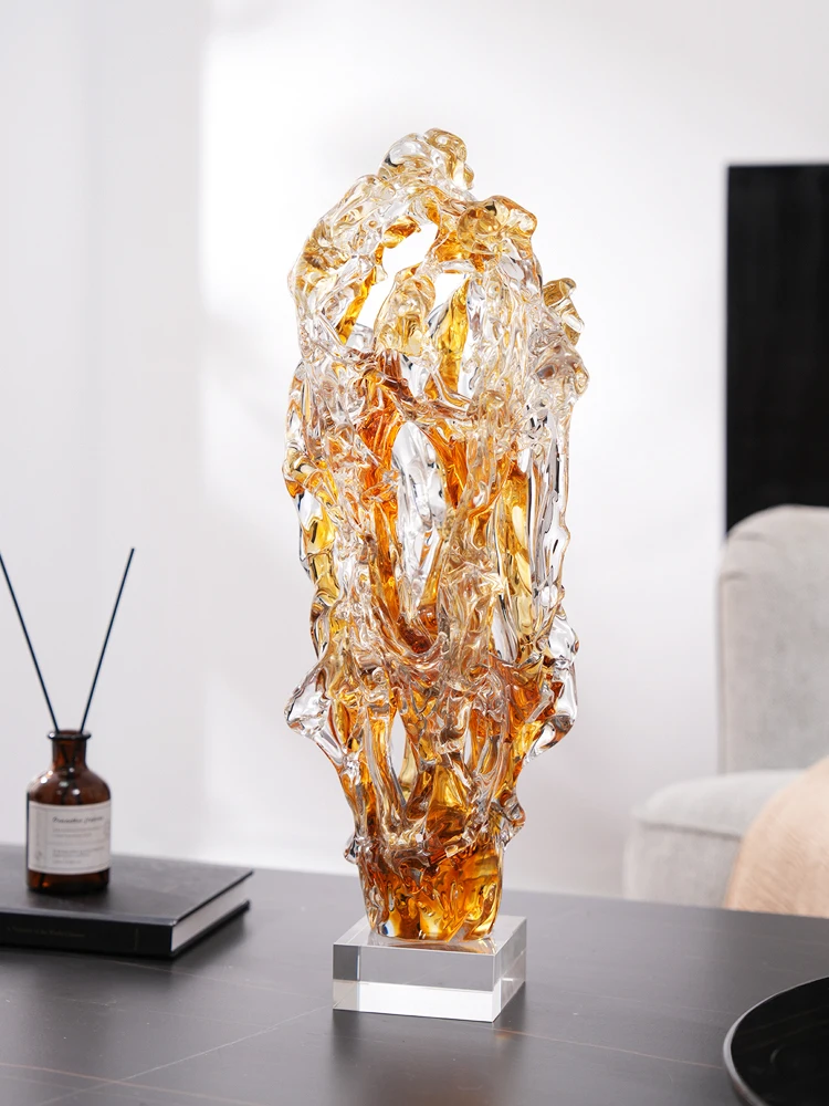 Ornamento de árvore da fortuna Taihu Stone Decoração de mesa simples e moderna