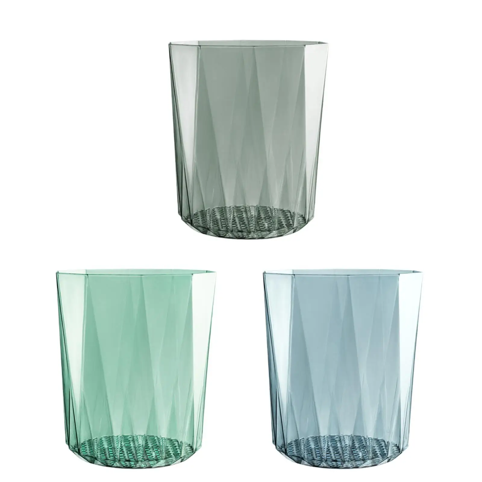 

Open Top Transparent Trash Can Waste Can 10 L Capacity Modern Dustbin Garbage Can for Study Room Office Hotel Restaurant Dorm