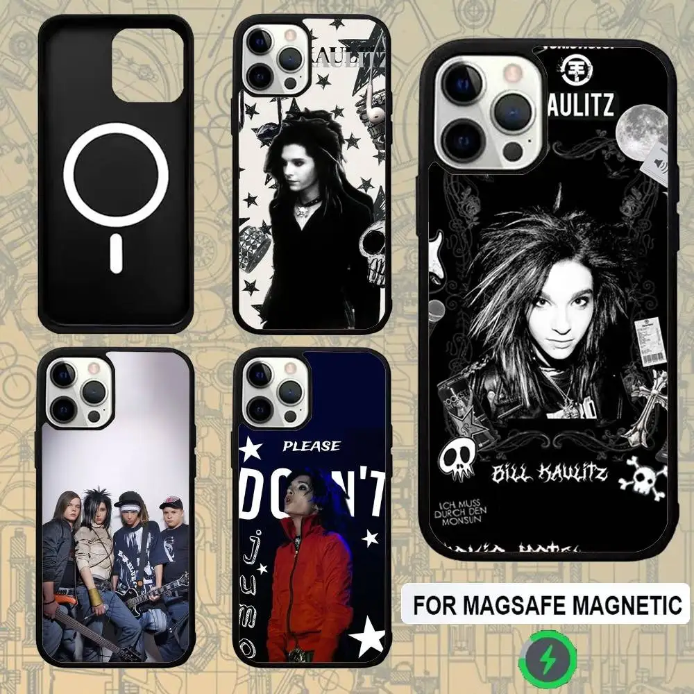 

Tom Bill Kaulitz Tokio Hotel For Magsafe Wireless Charger Case For iPhone 15,16,17,13,14,11,12,Pro,Max,Plus,E,Air,Mini Cover