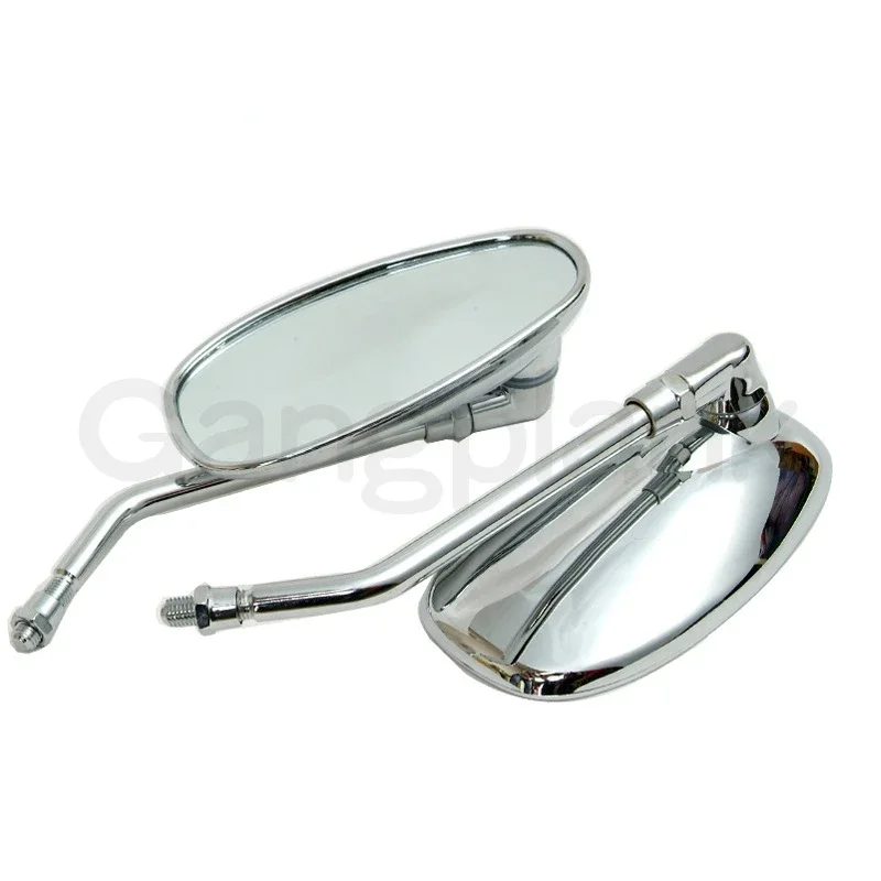 Motorcycle Rearview Mirror Electroplated Rear View Side Mirrors Reflector for Honda Shadow Kawasaki Vulcan 1500 Suzuki Intruder