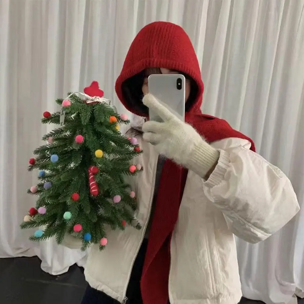 Kapuzenschal, Strickmütze, weich, warm, bequem, winddicht, zum Gehen, Einkaufen, hält die Ohren warm, für Weihnachtsgeburtstage