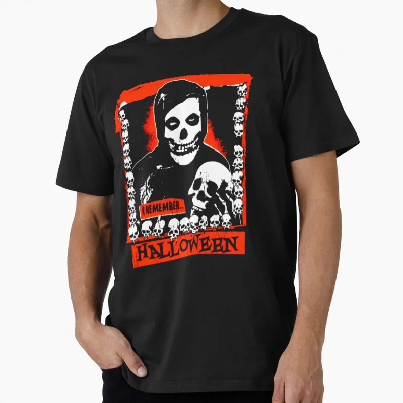 

Misfits - I remember Halloween Horror Vintage Movies Scary gift T shirt for man Large size Tops 100% cotton clothes