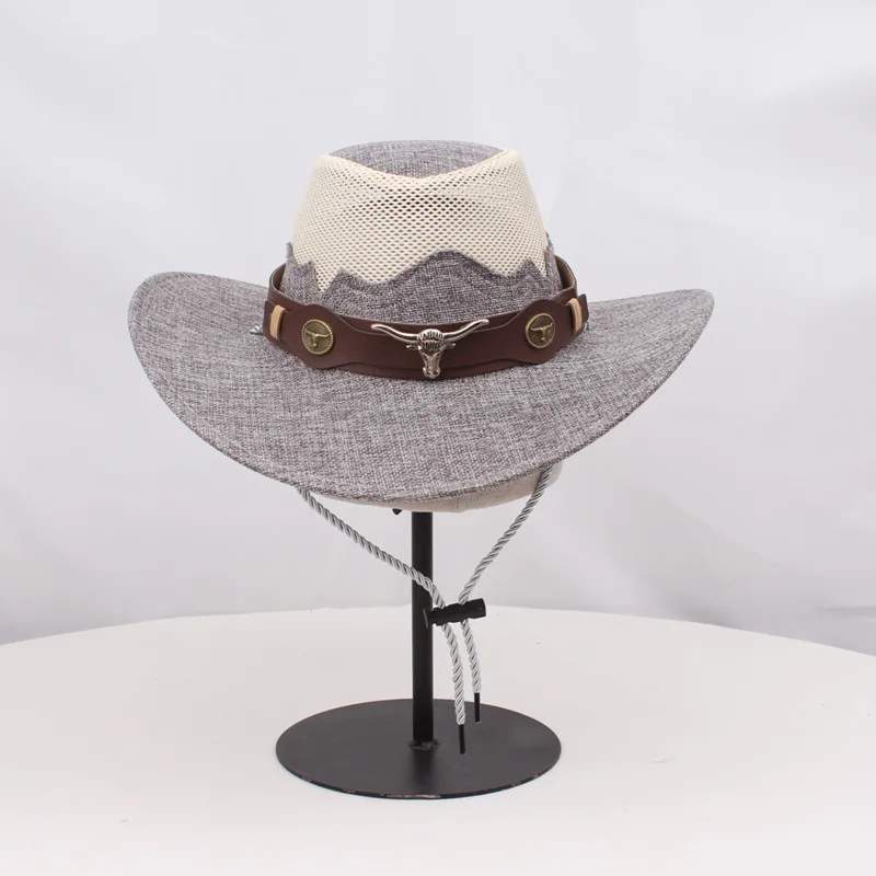 Western Cowboy Hat for Men and Women Couples Summer Outdoor Travel Sun Protection Vacation Beach Hat Tibetan Hat