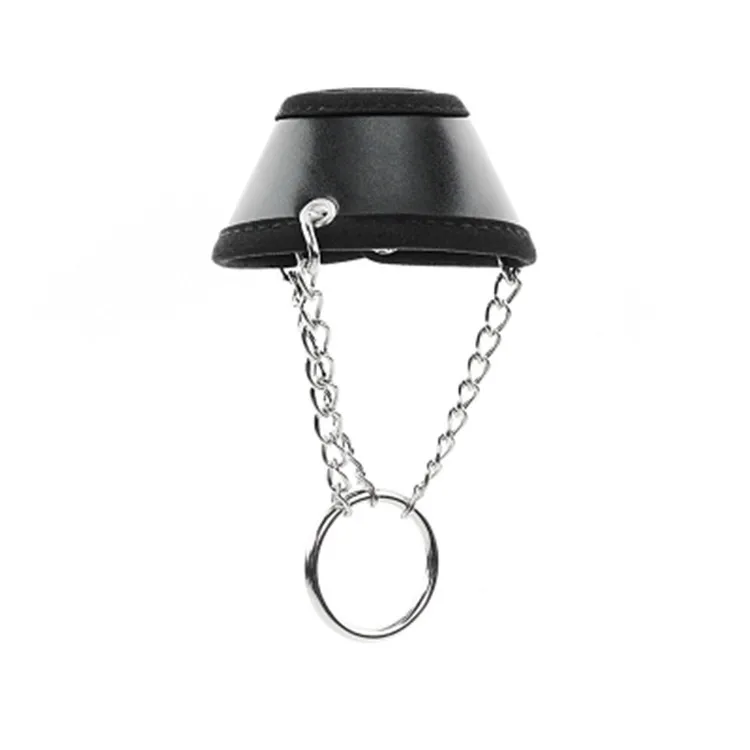 بو الجلود المظلة الصفن الخصية نقالة لعبة الجنس للرجال العفة قفص مع المقود الكرة نقالة الصفن ملزمة القضيب الدائري