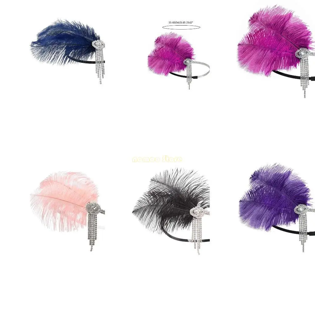 

31BF Flapper Headbands 1920s Prom Queen Headpiece for Special Event Wedding