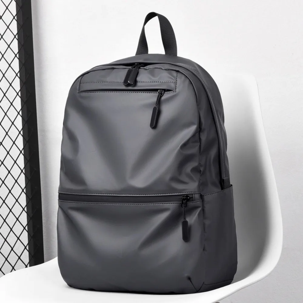 

Durable Large Capacity Men Backpack Multi-pocket Black Student School Bag Leisure Grey Laptop Bag Outdoor