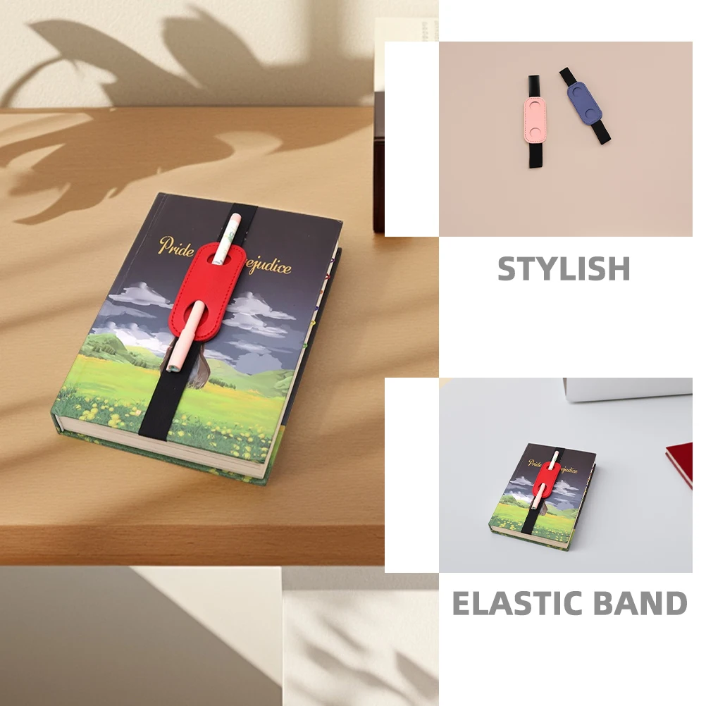 6pcs Notebook Pen Holder Elastic Band PU Protective Fountain Small Bag Travel Accessories Storage Solution