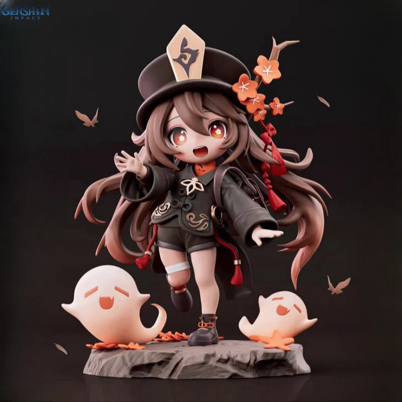 Genshin Impact Periphery Naughty Q-Version Little Walnuts Anime Figure Pvc Statue Model Collection Doll Decoration Toy Gift