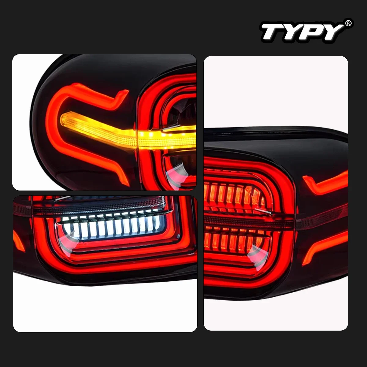 

TYPY новый светодиодный задний фонарь, обновленный, модифицированный для Toyota FJ Cruiser, задний фонарь 2006-2020, динамический сигнальный задний фонарь, автоаксессуары