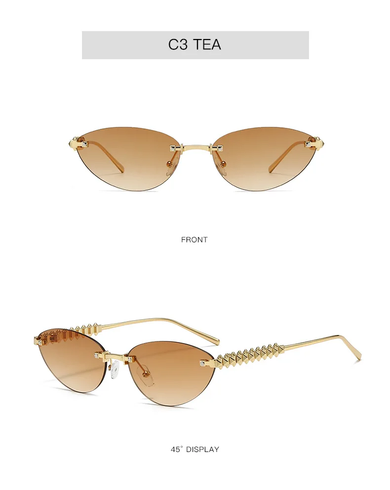 Vintage-Sonnenbrillen für Damen und Herren, rechteckige Sonnenbrillen, ovale Brillen für Damen und Herren, Cat-Eye-Brillen – Detail 7