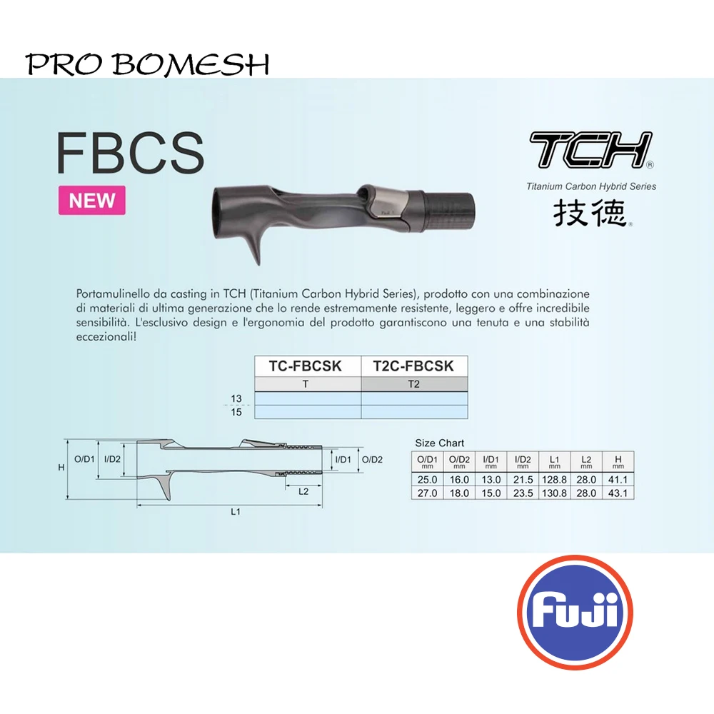 Pro Bomesh Fuji TCH Flat Back Casting Seat T2C-FBCSK13 Carbon Fiber DIY Fishing Rod Rod Building Components Accessories