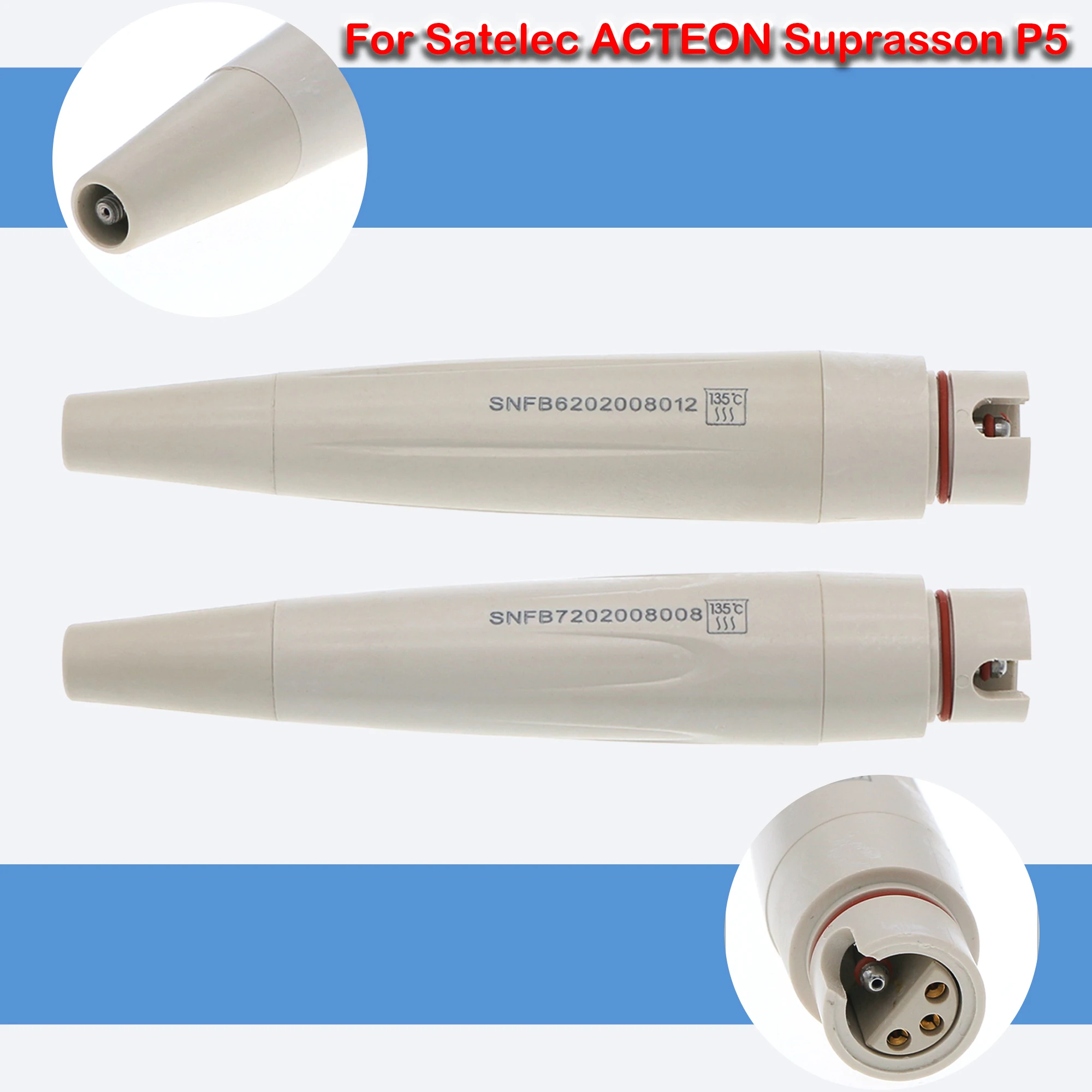 

Baiyu Dental Ultrasonic Scaler Handpiece Handle FB6/FB7 Compatible fit Satelec ACTEON Suprasson P5 Autoclavable at 135℃