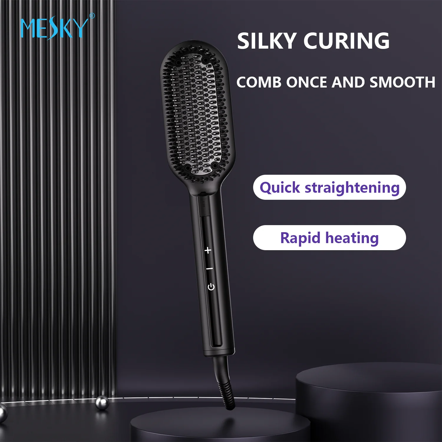 Multifunctional Portable Electric Hair Straightener Styling Hot Comb Anti-scald Negative Iron Fast Hair Straighteners Brush