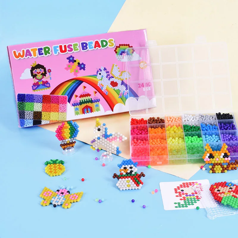 DIY Water Fuse Beads Kit, Magic Spray Beads Set for Kids, Educational Craft Toy with Accessories