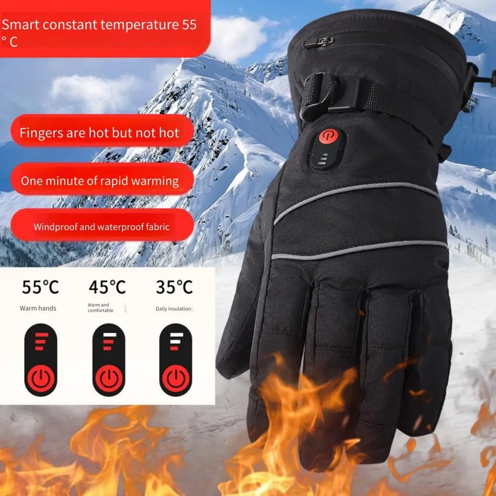 

Heated Gloves with Touchscreen, Winter Thermal Skiing Motorcycling Gloves, Fleece Lined for Outdoor Sports