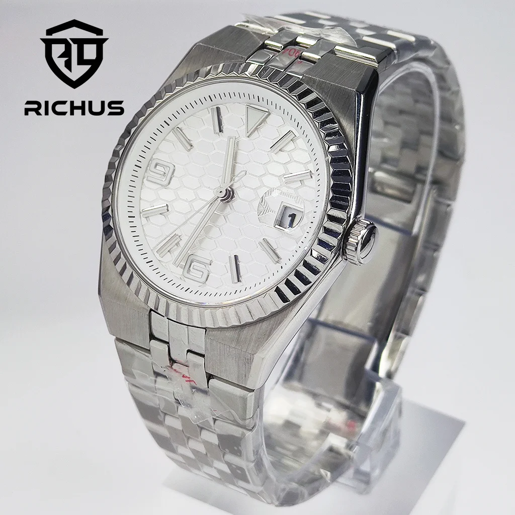 NH35 Movement Automatic Mechanical Men's Watch 10BAR Resistant Stainless Steel Case Sapphire Crystal Dial with Date Feature