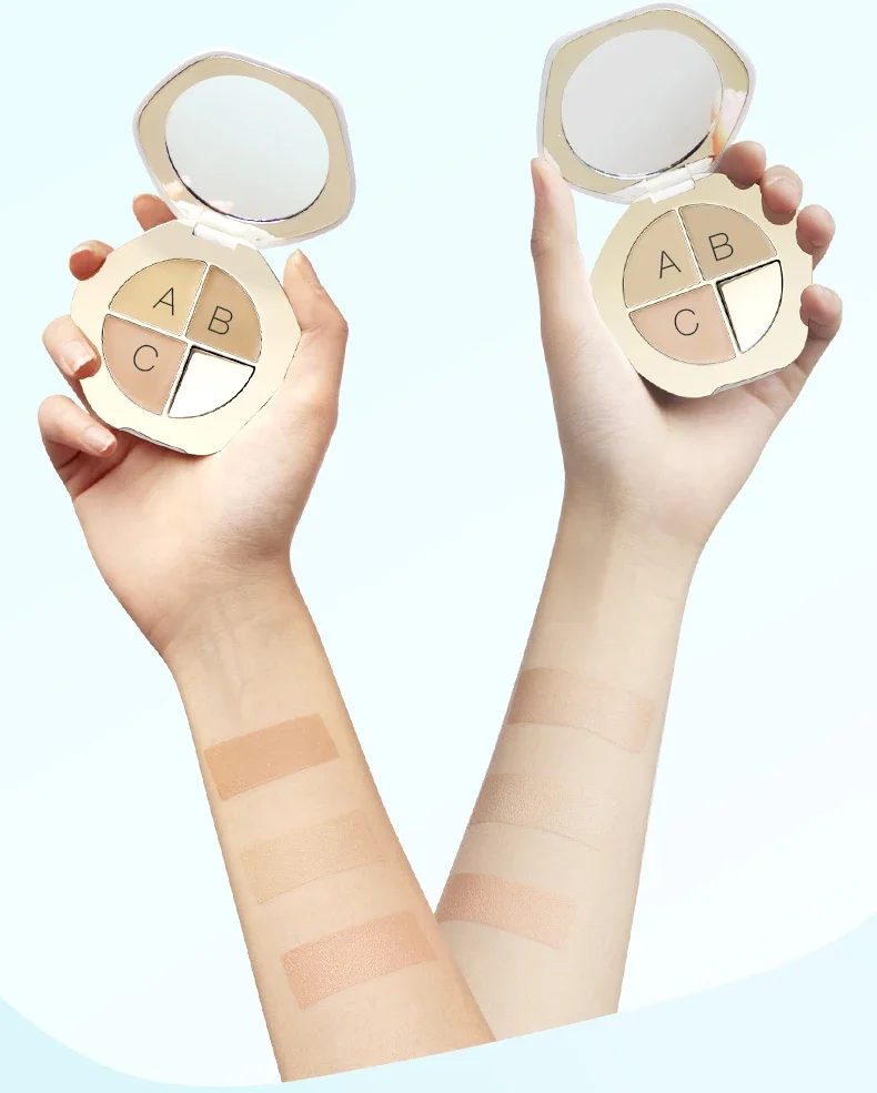 Timage Luxe Make-Up Tri-Color Concealer Palet Gezicht Concealer Donkere Kringen Romige Textuur Hydraterende Zeldzame Schoonheid Cosmetica