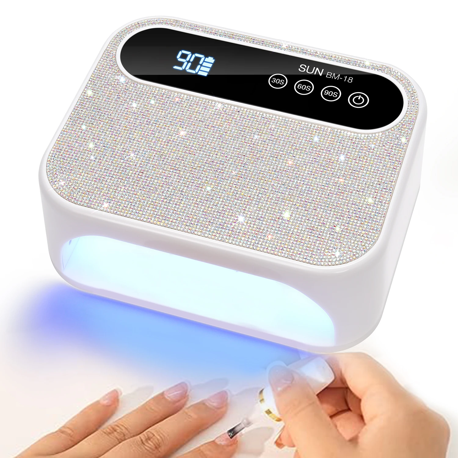 168W UV LED Nail Lamp For Curing Nails Gel Polish 42LEDS Rechargeable Nail Dryer With Auto Sensor Professional Nail Salon Tools