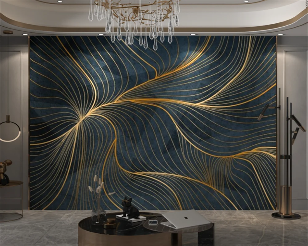 beibehang Custom modern new abstract line papier peint wallpaper bedroom living room TV background background wallpaper
