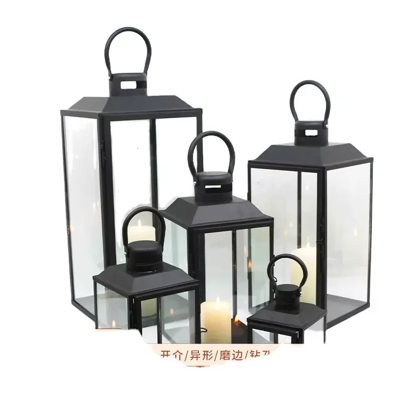 Custom Rectangular Trapezoidal Storm Lantern Glass Special Shaped Cutting