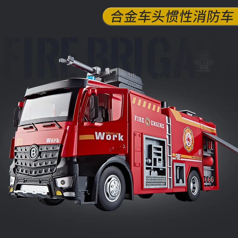 Large Truck Crane Engineering Vehicle Alloy Model Car Construction Toys Metal Diecast Toy Car Sound & Light Toys For Kids Gift