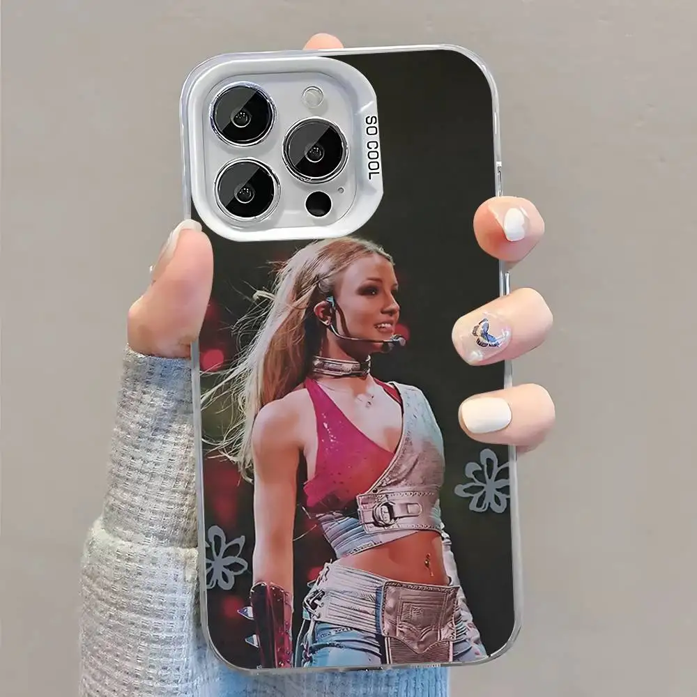 Singer B-Britney Spears Phone Case For iPhone 16,15,14,13,12,11,Pro,XS,Max,Plus,Mini,SE White Candy Matte Shockproof Cover
