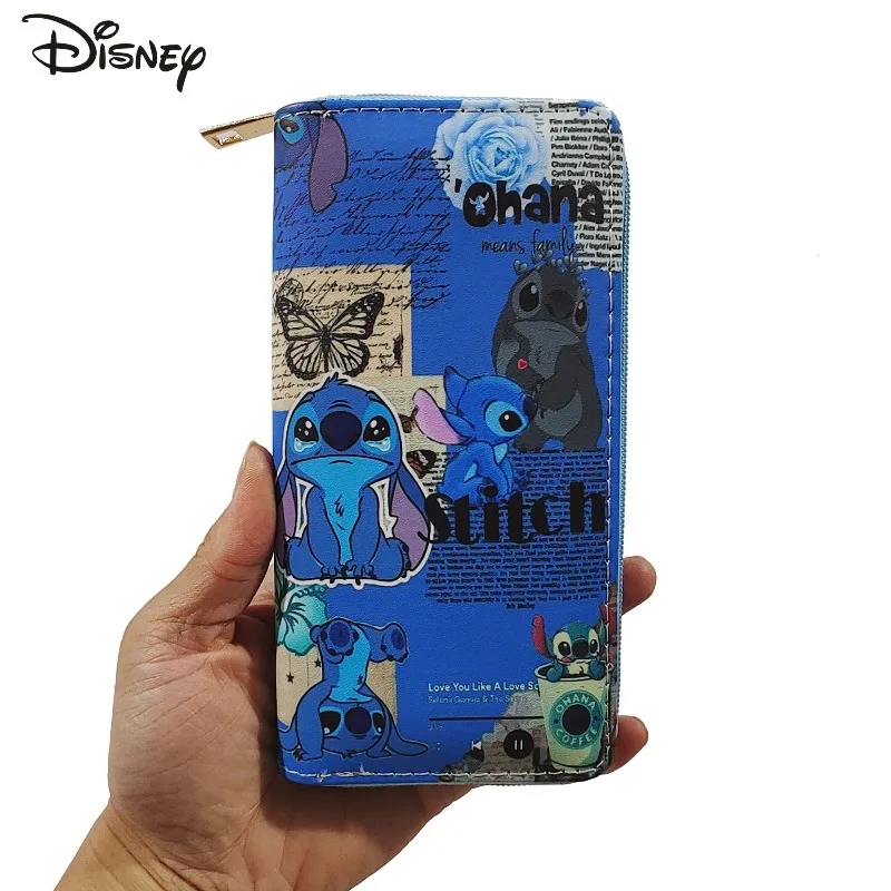 Stitch 2025 New Women's Long Wallet Fashionable and High-quality PU Women's Multi Card Storage Cartoon Versatile Zero Wallet
