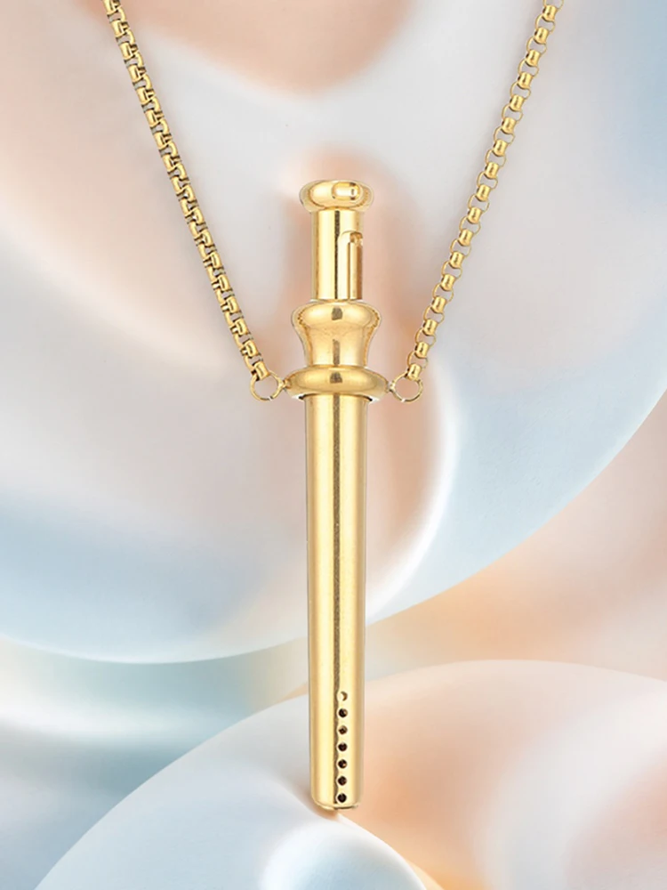 สร้อยคอพร้อมนกหวีดช่วยหายใจ สร้อยคอพร้อมนกหวีดสำหรับการทำสมาธิ สร้อยคอช่วยหายใจสำหรับผู้ที่มีความวิตกกังวลและบรรเทาความเครียด