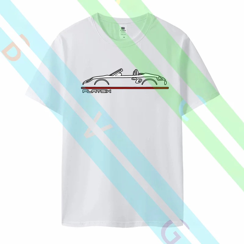 Boxster 986 Mens Shirt Cayman Owner  Gift for Boxster Owners Graphic Short Sleeves  Round-lead leisureT shirt 100% Cotton view 3