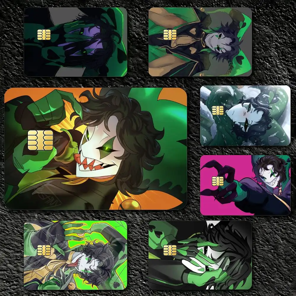 H-Harlequin T-The F-Freak C-Circus Decorative Waterproof Film Skin Cover Credit Card Stickers Debit Front Bank Bus Pass