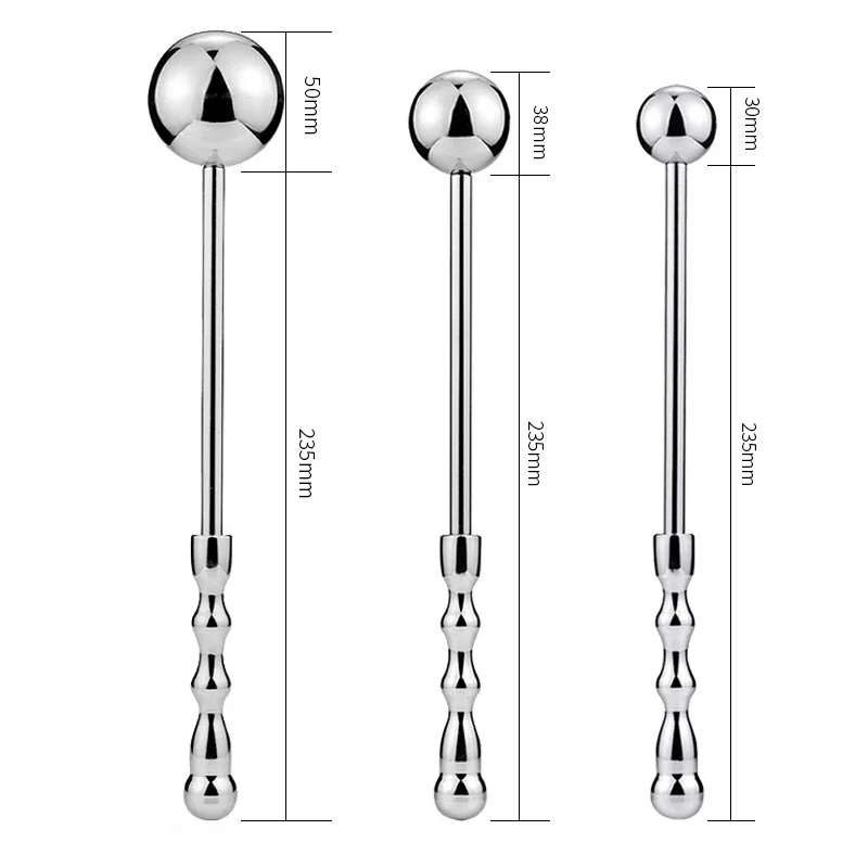 Male Stainless Steel Anal Plug Butt Beads G Spot Wand Male Prostate Massage Stick Double Dildo Vagina Sex Toy Anal Dildo