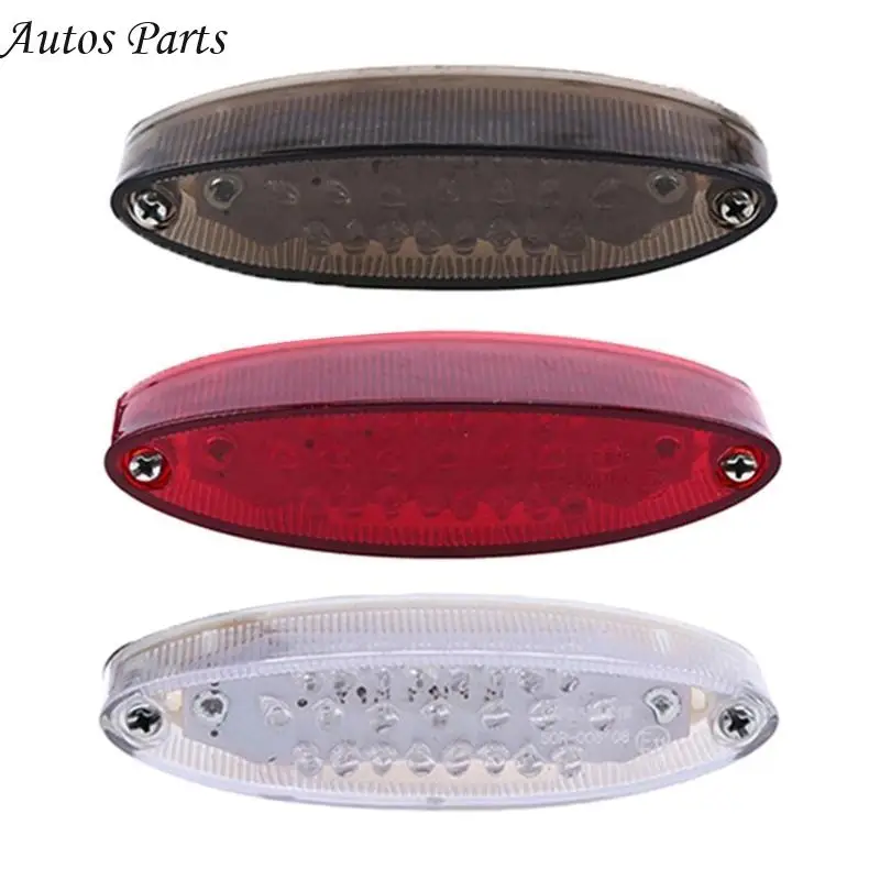 

57BA Motorcycle Lighting Accessory:Rear LED Running/Turn Brake Light, Gray/Red/Clear, Pack of 1