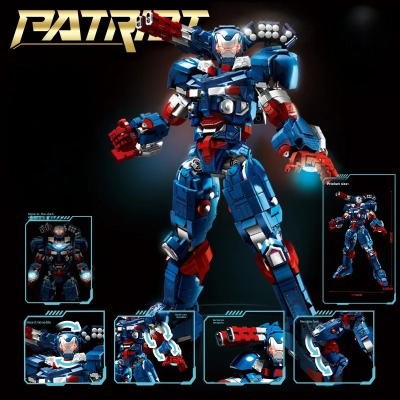 Marvel Superhelden Robot Bricks Sets Iron Man MK50 Mecha Bouwstenen Speelgoed Technische Verjaardagscadeautjes Jongens Kinderen Volwassen 1500 + stuks