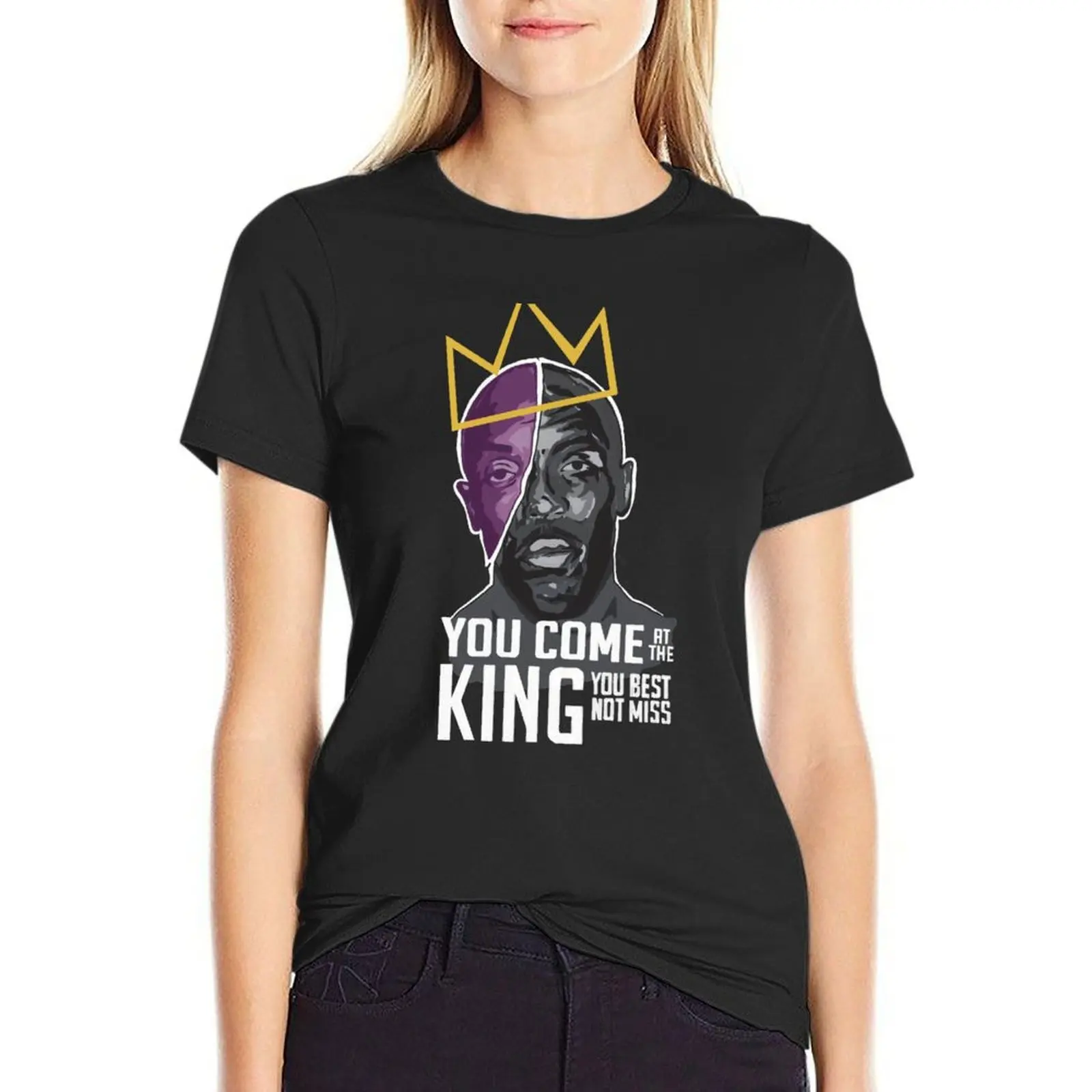 

Omar Little - The Wire - Version 2 With White Words T-Shirt cute tops graphics vintage blacks oversized t shirts for Women