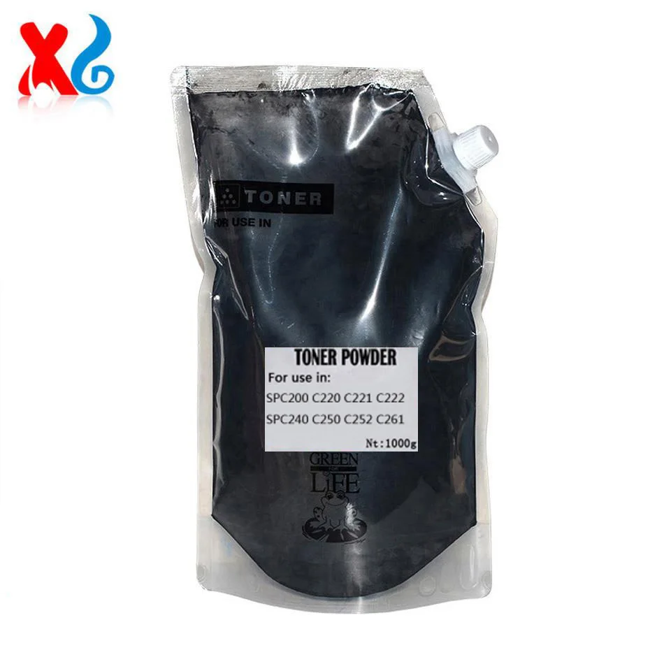 1000g Japan Universal Refill Toner Powder For Ricoh SP C200W C220N C220S  C221SF C222DN SPC222C C240DN C250 C252 SPC261 Color