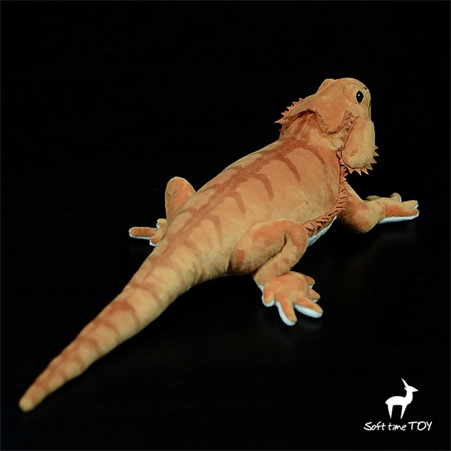 Peluche Dragon Barbu pour Enfants, Haute Fidélité, Dessin Animé, Mignon, Lézard, Animaux Réalistes, Simulation, Beurre, Jouet Kawai, Cadeaux