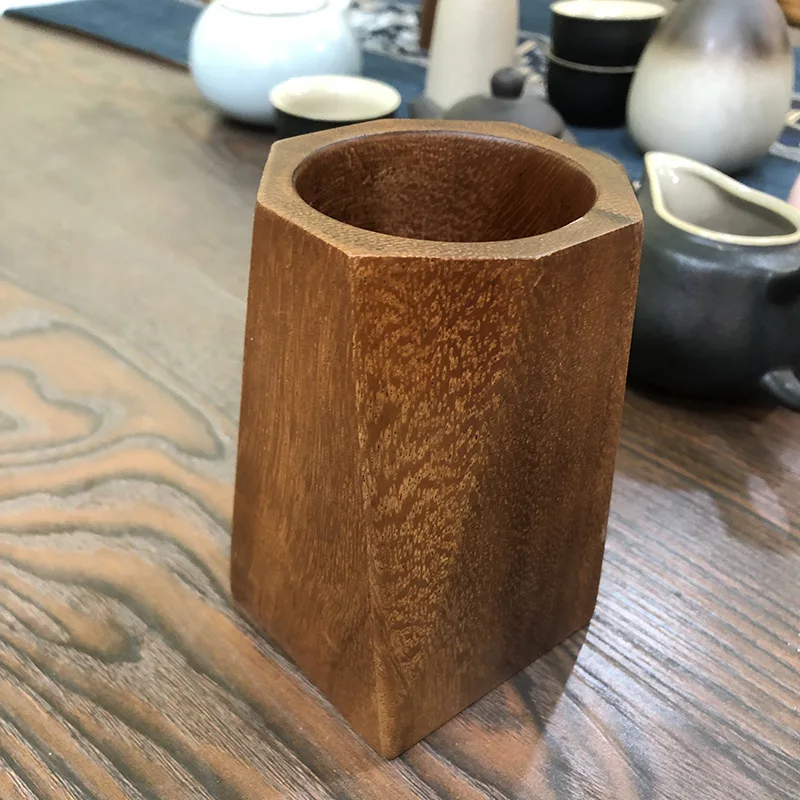 

Креативный держатель для ручек из орехового дерева, модный и милый держатель для ручек, студенческий офис, рабочий стол из цельного дерева, многофункциональное хранилище для подарков.