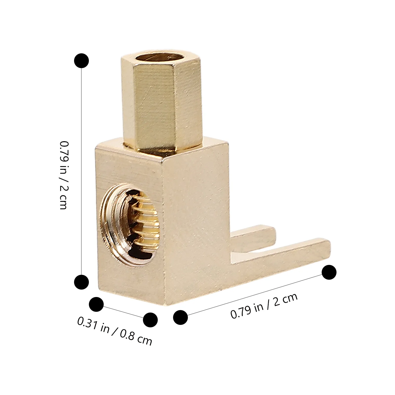 2Pcs L Shaped Right Angle Banana Plugs Speaker Wire Connectors High Conductivity Copper Anti Oxidation Wear Resistant Audio
