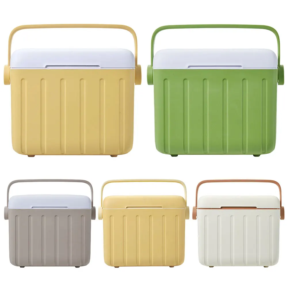 6L صندوق تبريد التخييم متعدد الأغراض المحمولة دلو الثلج في الهواء الطلق الصلب برودة للتخييم نزهة الشاطئ شرب المشروبات الصيد #6