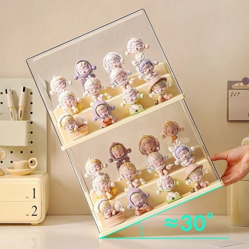 Blind Box Storage Display Stand Acrylic Transparent Dust-Proof Hand-Made Ornaments Display Cabinet Doll Display Box